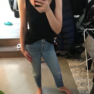 Aritzia (Babaton) Black is Japanese Crepe Camisole